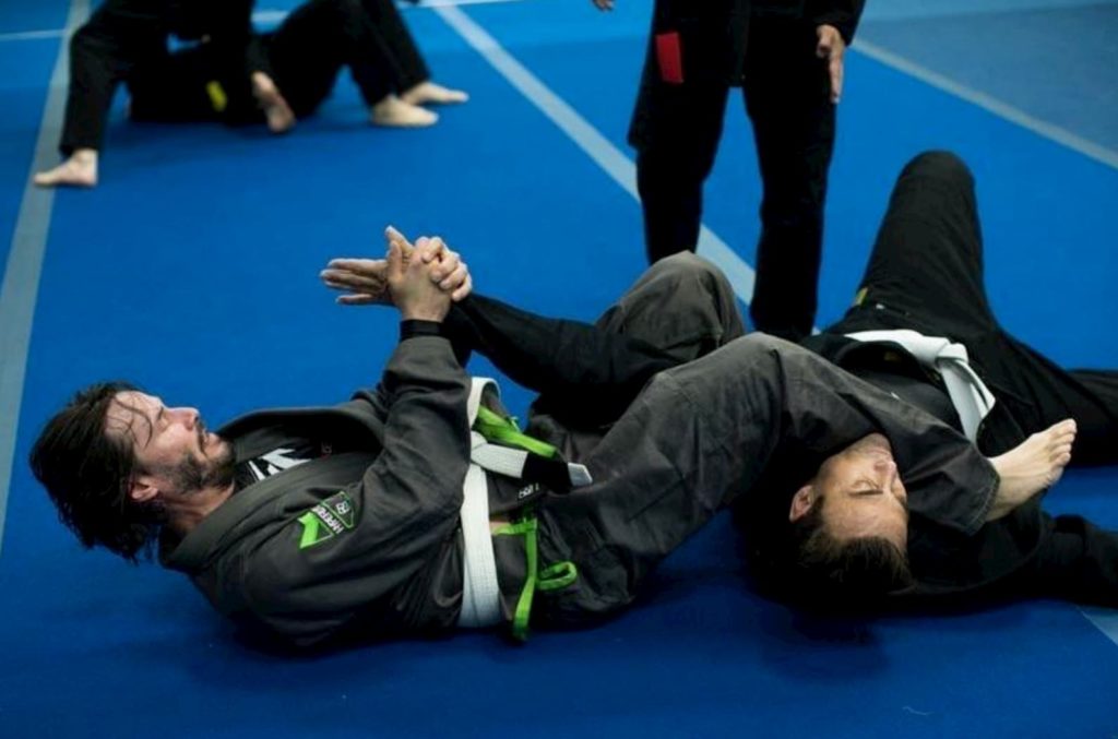 Keanu Reeves training Jiu Jitsu for the movie John Wick