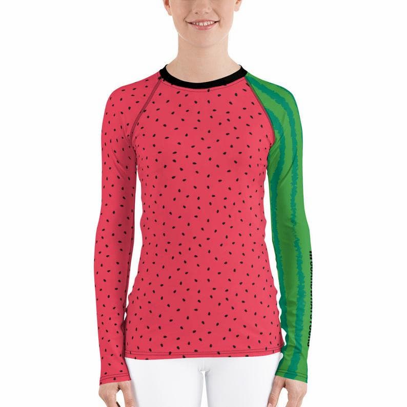 Guard What’s Yours Watermelon Squeeze Women’s Nogi Jiu Jitsu Rash Guard